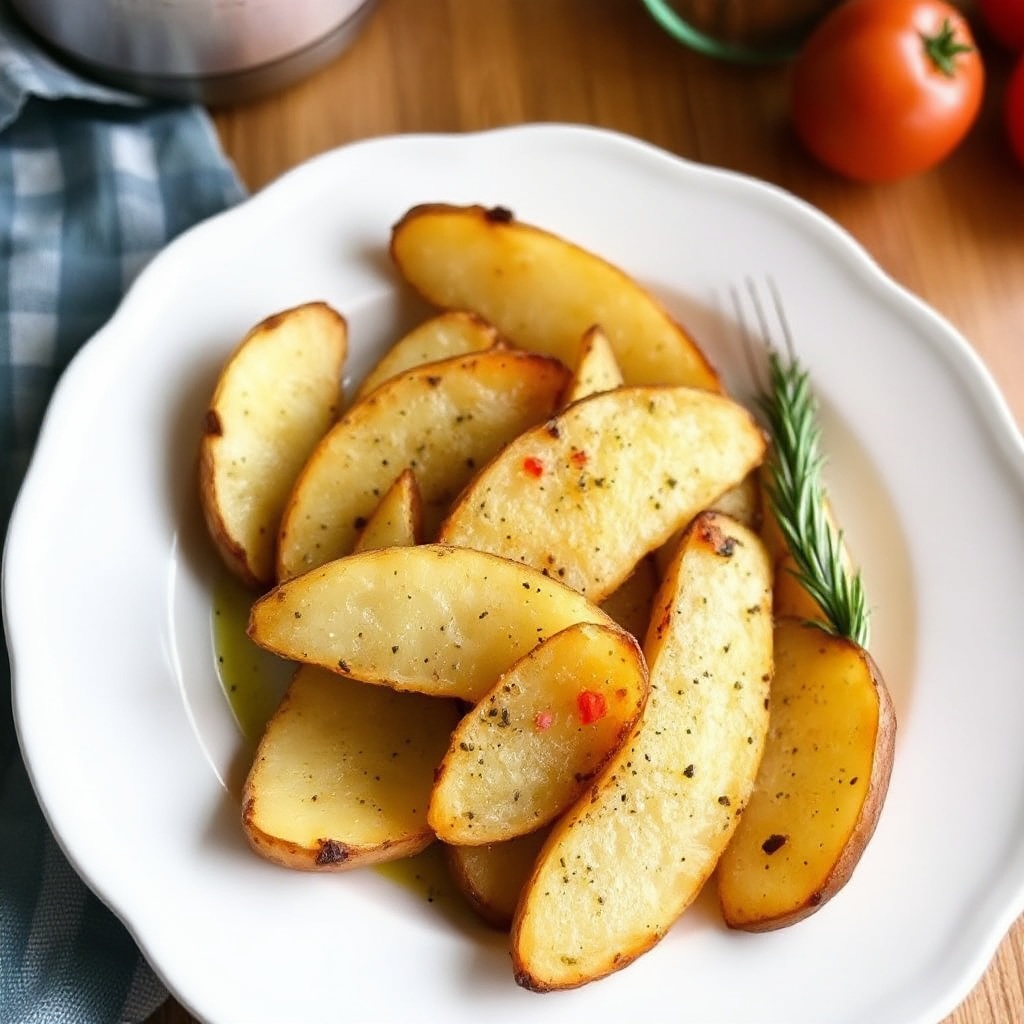 Knusprige Kräutergewürzte Kartoffelspalten