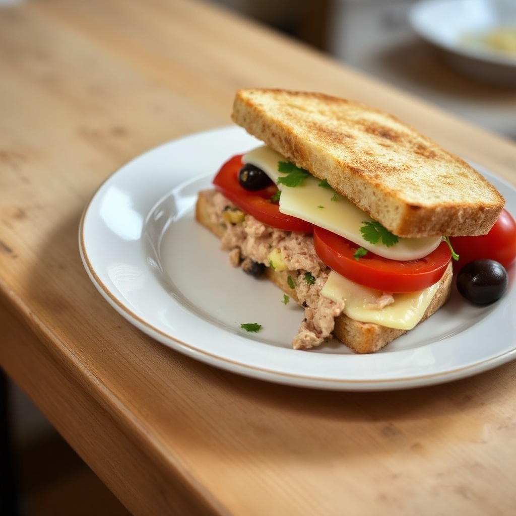 Mediterraner Thunfisch-Melt-Panini