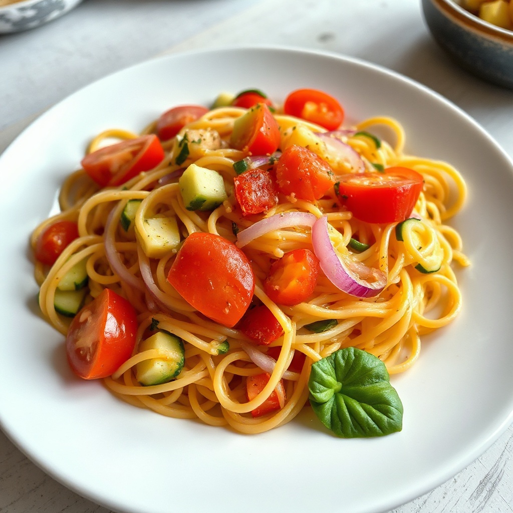 Mediterraner Nudelsalat