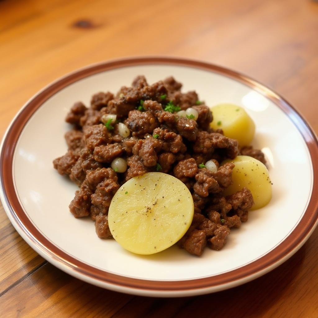 Herzhafter Rindfleisch- und Kartoffelpfanne