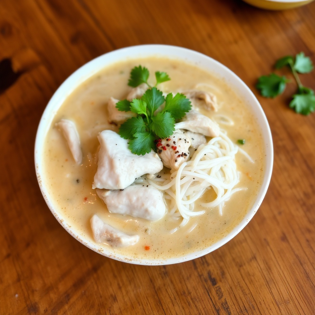 Zuppa di Pollo al Cocco Thai Cremosa