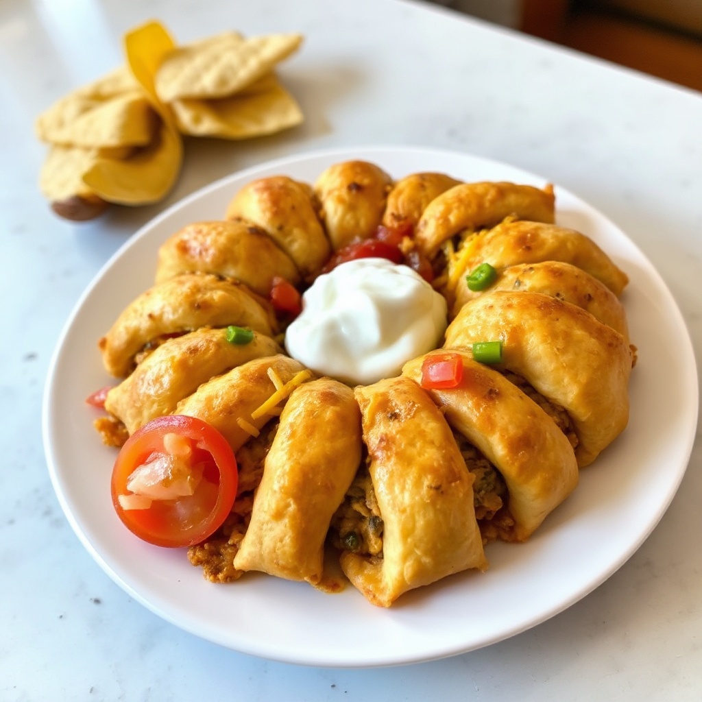 Würzige Hähnchen-Enchilada-Crescent-Ring