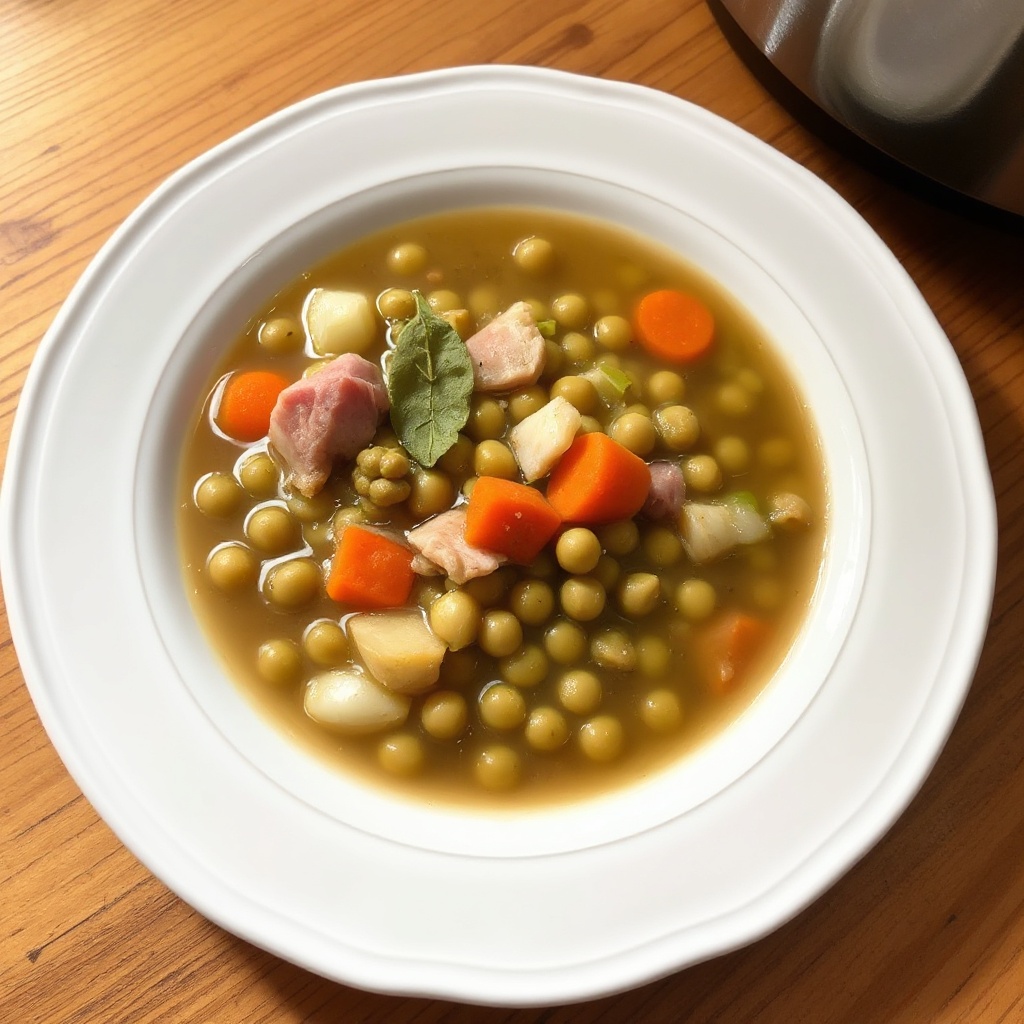 Zuppa di Piselli Spezzati in Pentola a Pressione