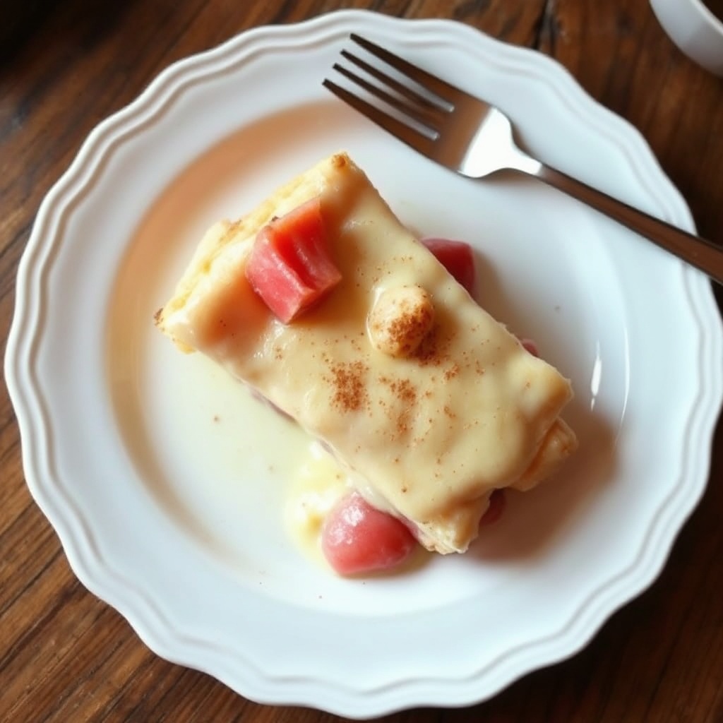 Creamy Rhubarb Custard Pie