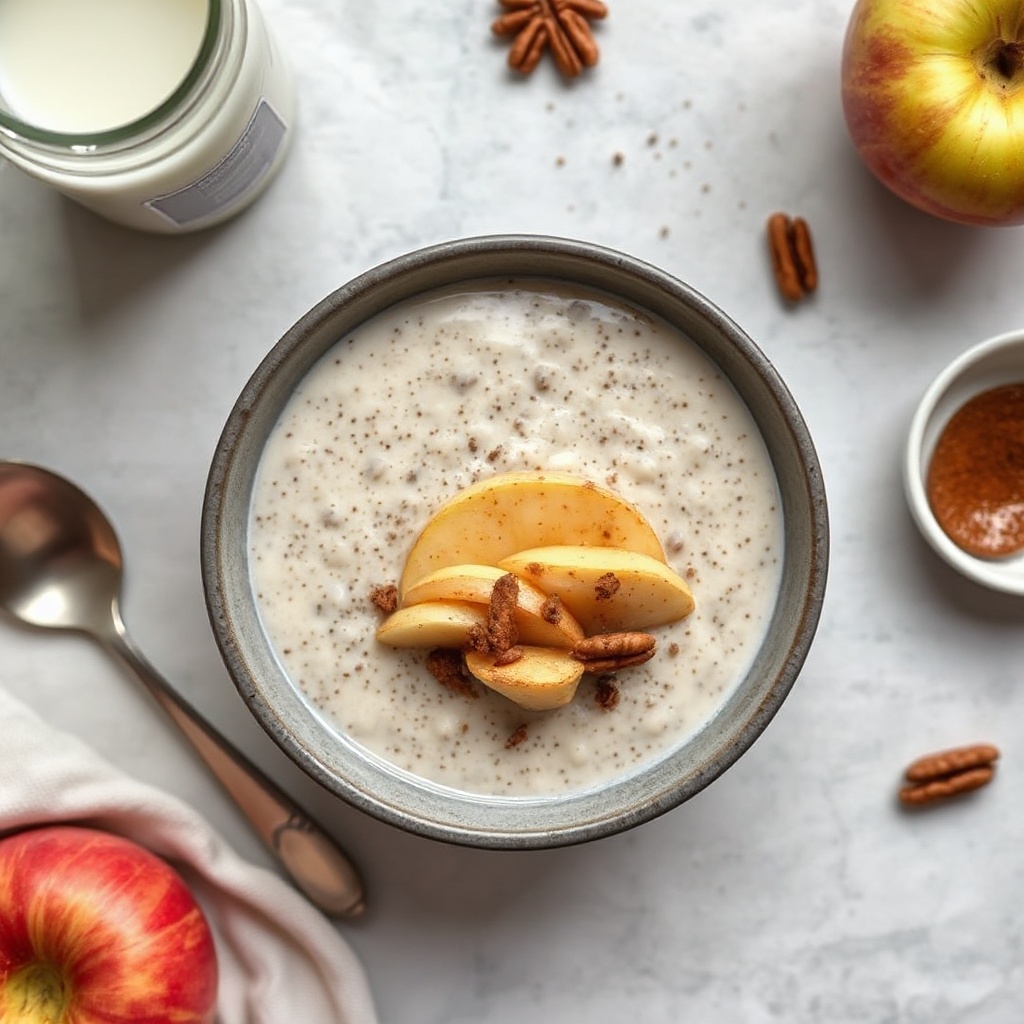 Chai Chia Pudding with Warm Maple Cinnamon Apples