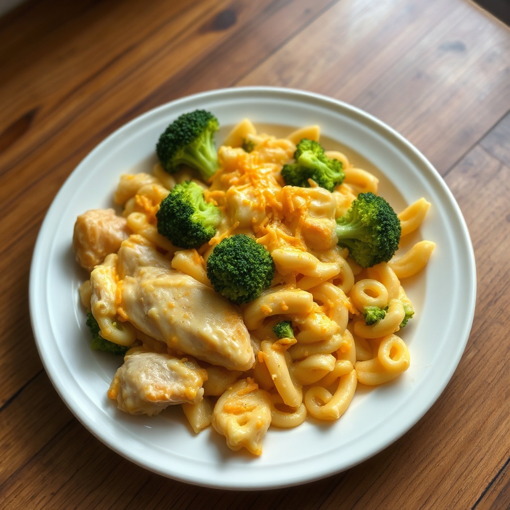Käse-Hühnchen-Brokkoli-Auflauf