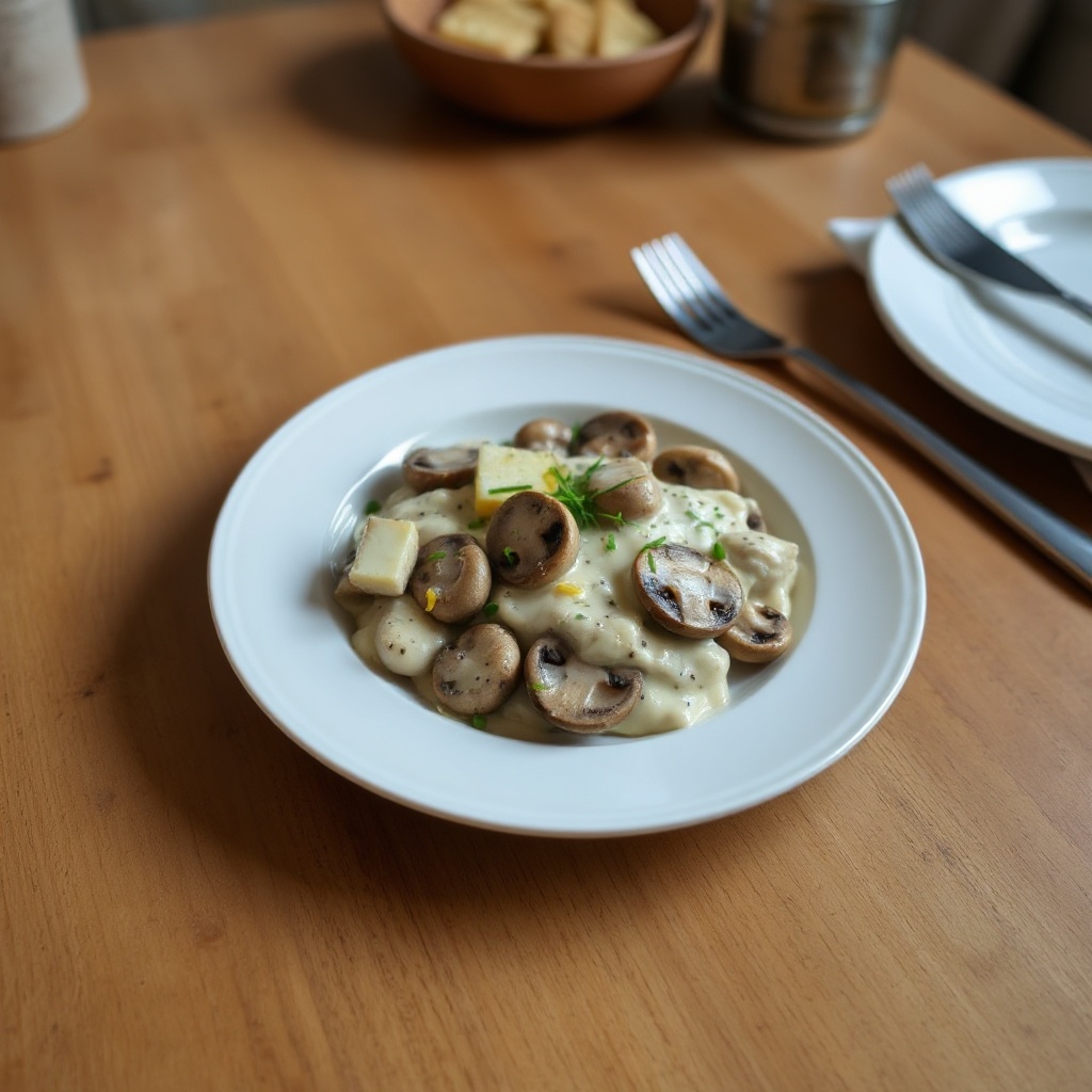 Delizia Cremosa ai Funghi e Erba Cipollina