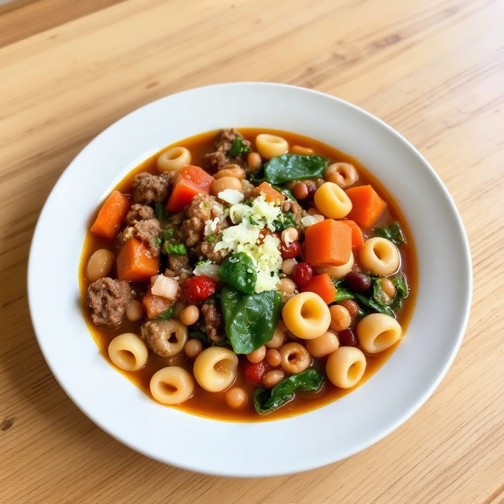 Hearty Beef and Bean Pasta Soup