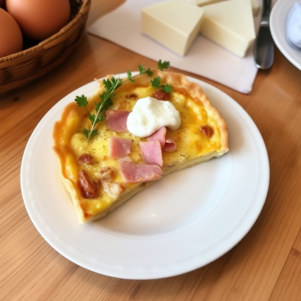 Quiche Salata con Prosciutto e Formaggio Svizzero