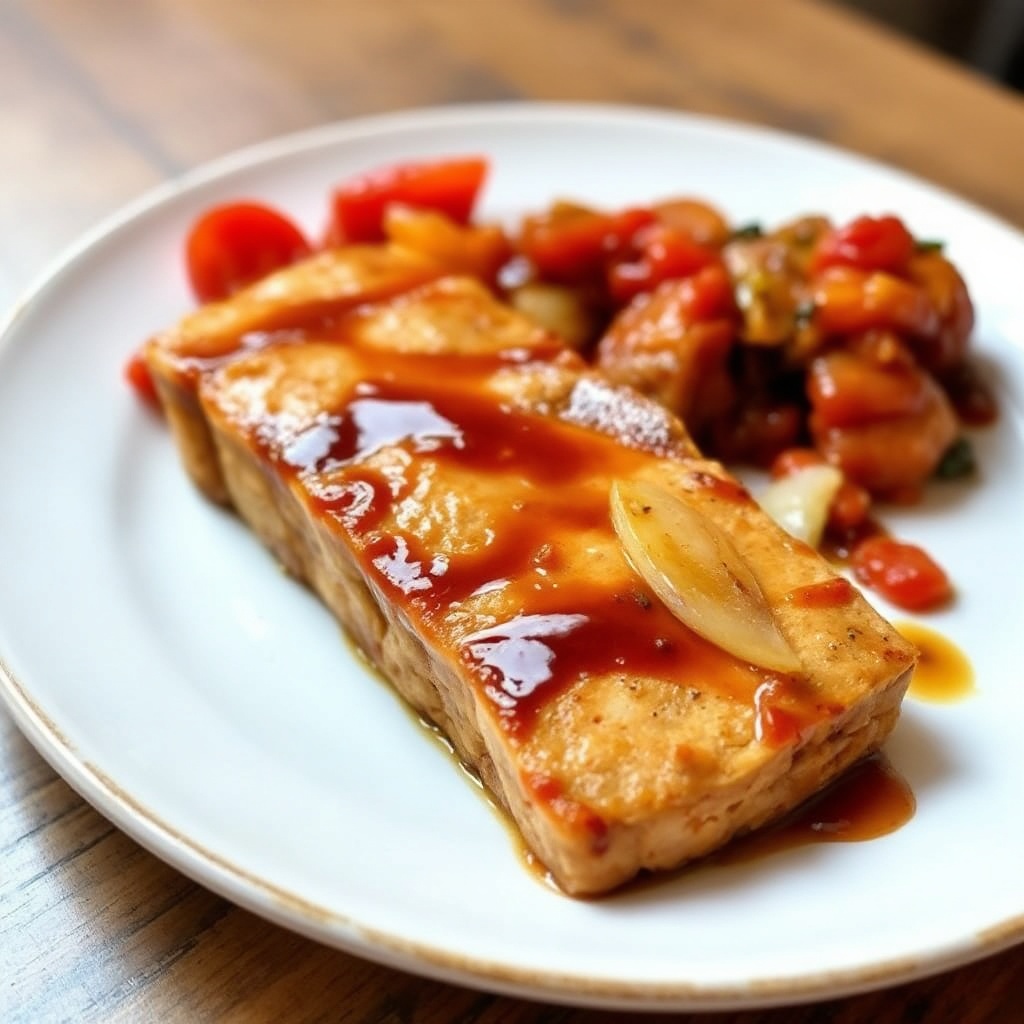 Herzhafter glasierten Tempeh
