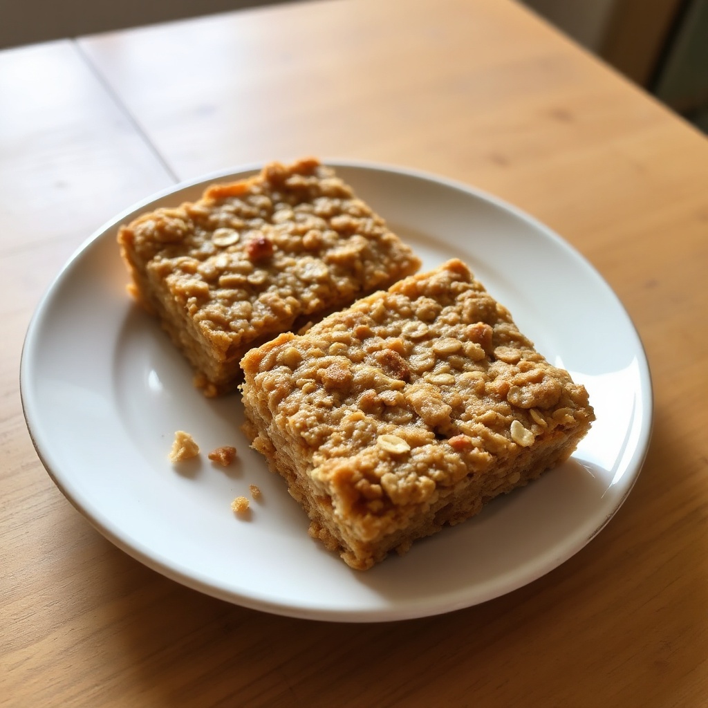 Chewy Oat Bars with Honey and Brown Sugar