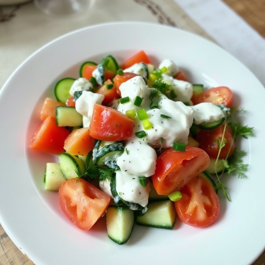 Insalata di Cetrioli Cremosa all'Aneto