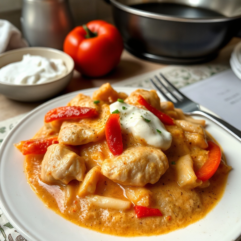 Delizia di Pollo alla Paprika Cremosa