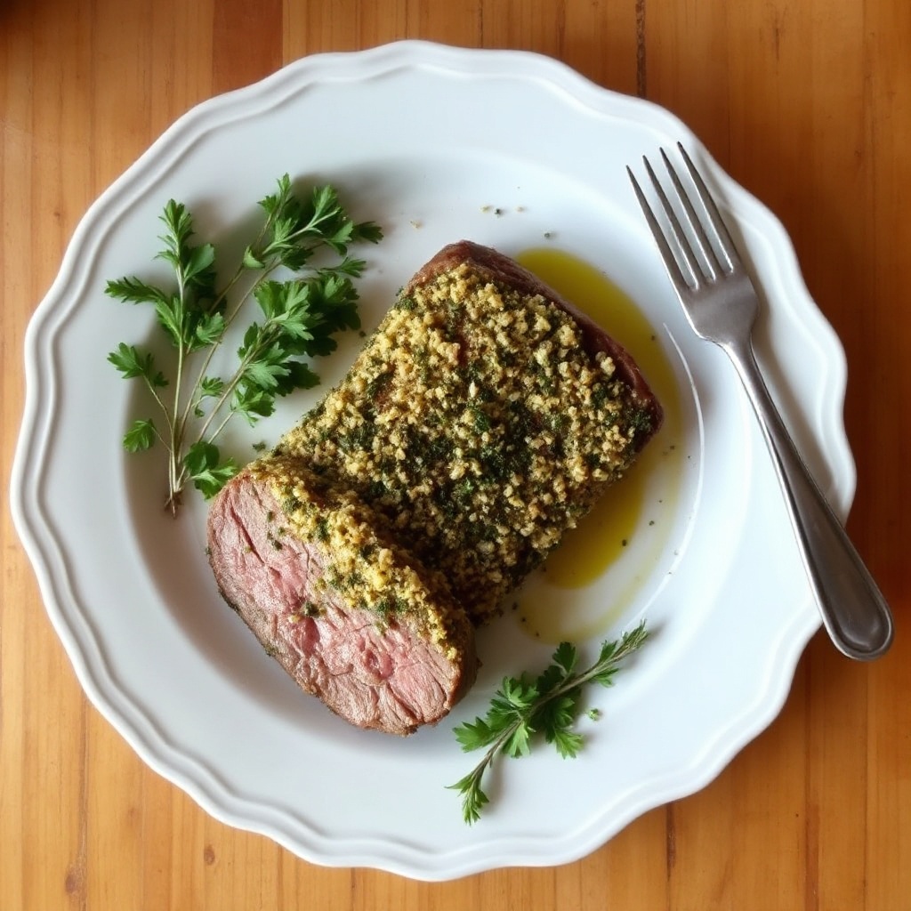 Knoblauch-Kräuter-Krusten-Rinderbraten