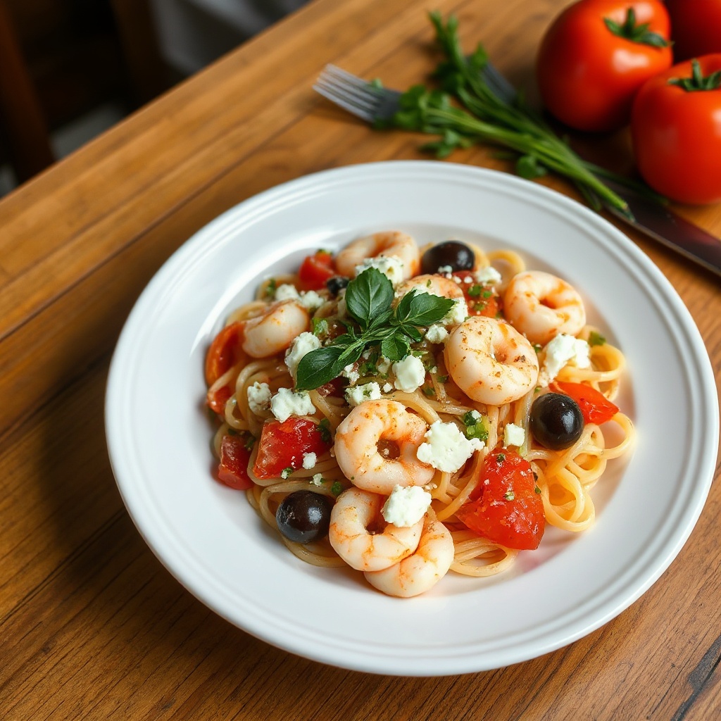 Insalata di Pasta con Gamberi Mediterranea