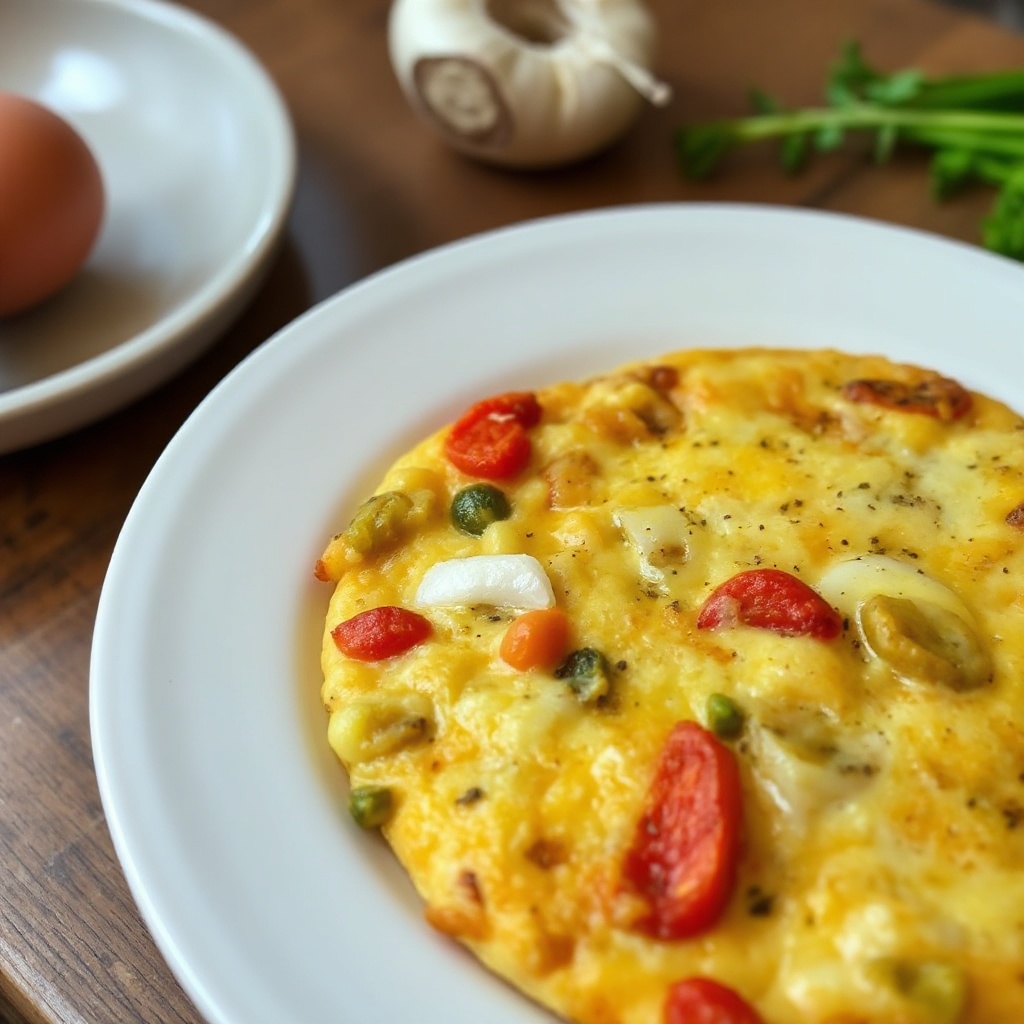 Frittata di Patate e Peperoni con Formaggio