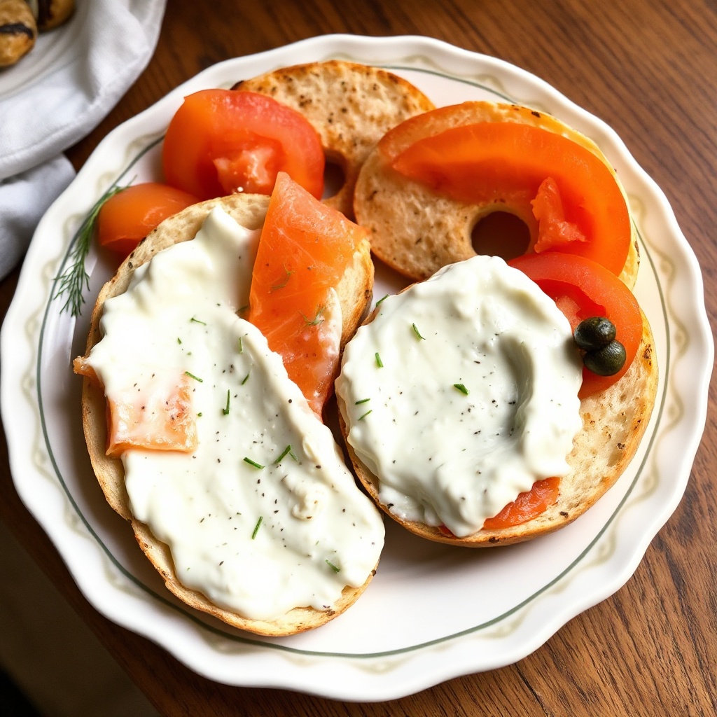 Bagels mit cremigem Lachsaufstrich