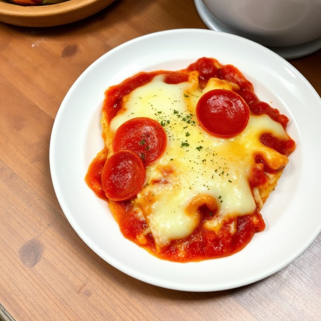 Pizza Bake Formaggiosa a Basso Contenuto di Carboidrati