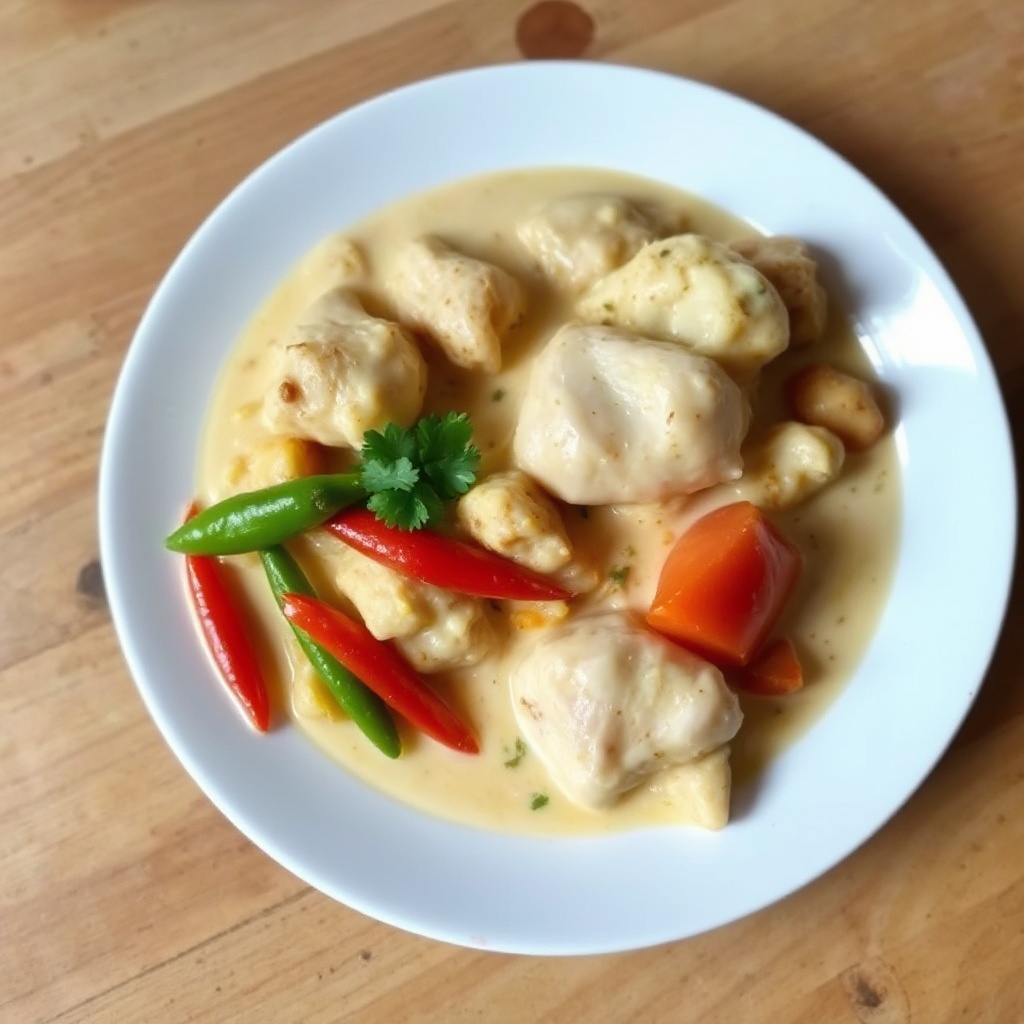 Curry di Pollo Cremoso al Cocco