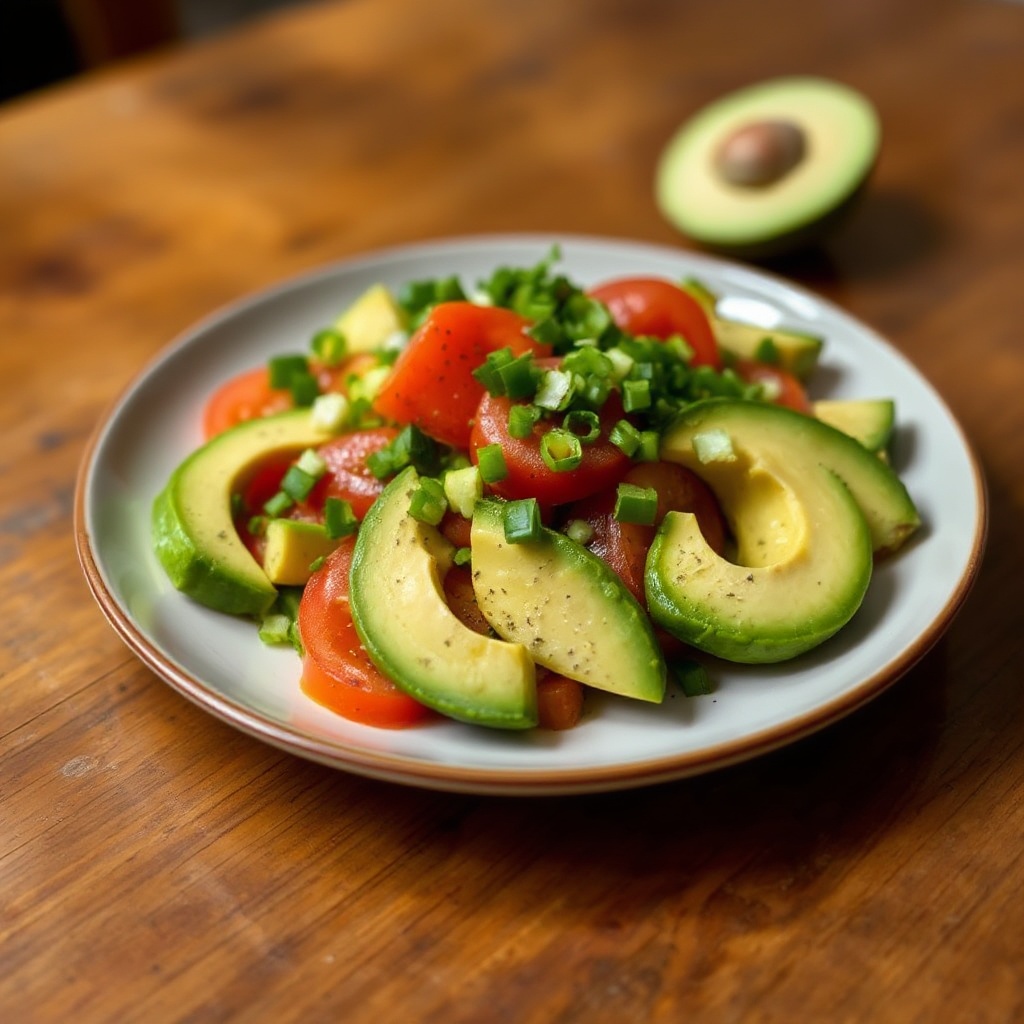 Insalata di Avocado e Pomodoro Ispirata ai Caraibi