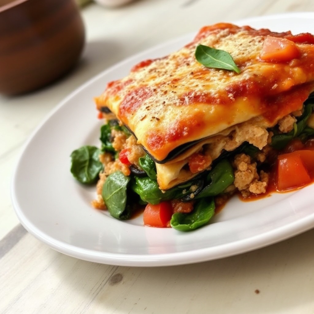 Lasagna al Forno con Melanzane e Tacchino