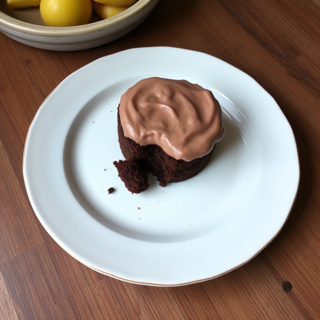 Reicher Schokoladenkoch-Kuchen mit cremigem Kakaoguss