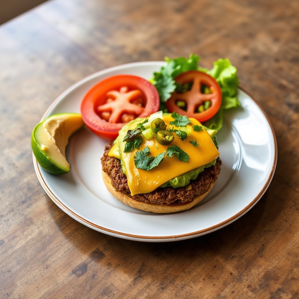 Tex-Mex Guacamole Cheeseburger