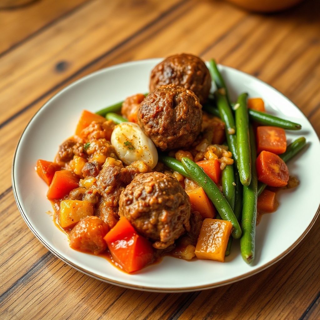 Sformato di Polpette e Fagiolini in Stile Marocchino
