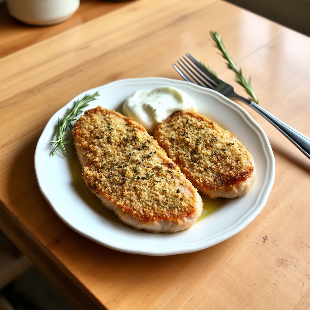 Herzhafte Kräuterkruste Schweinemedaillons