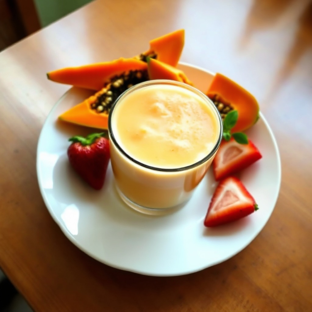 Tropischer Papaya Bliss Smoothie
