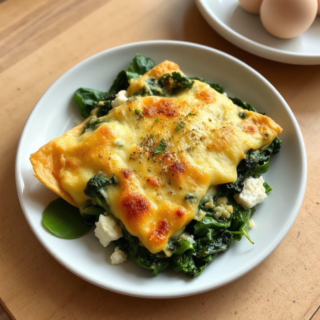 Herzhafter Spinat- und Käse-Phyllo-Auflauf