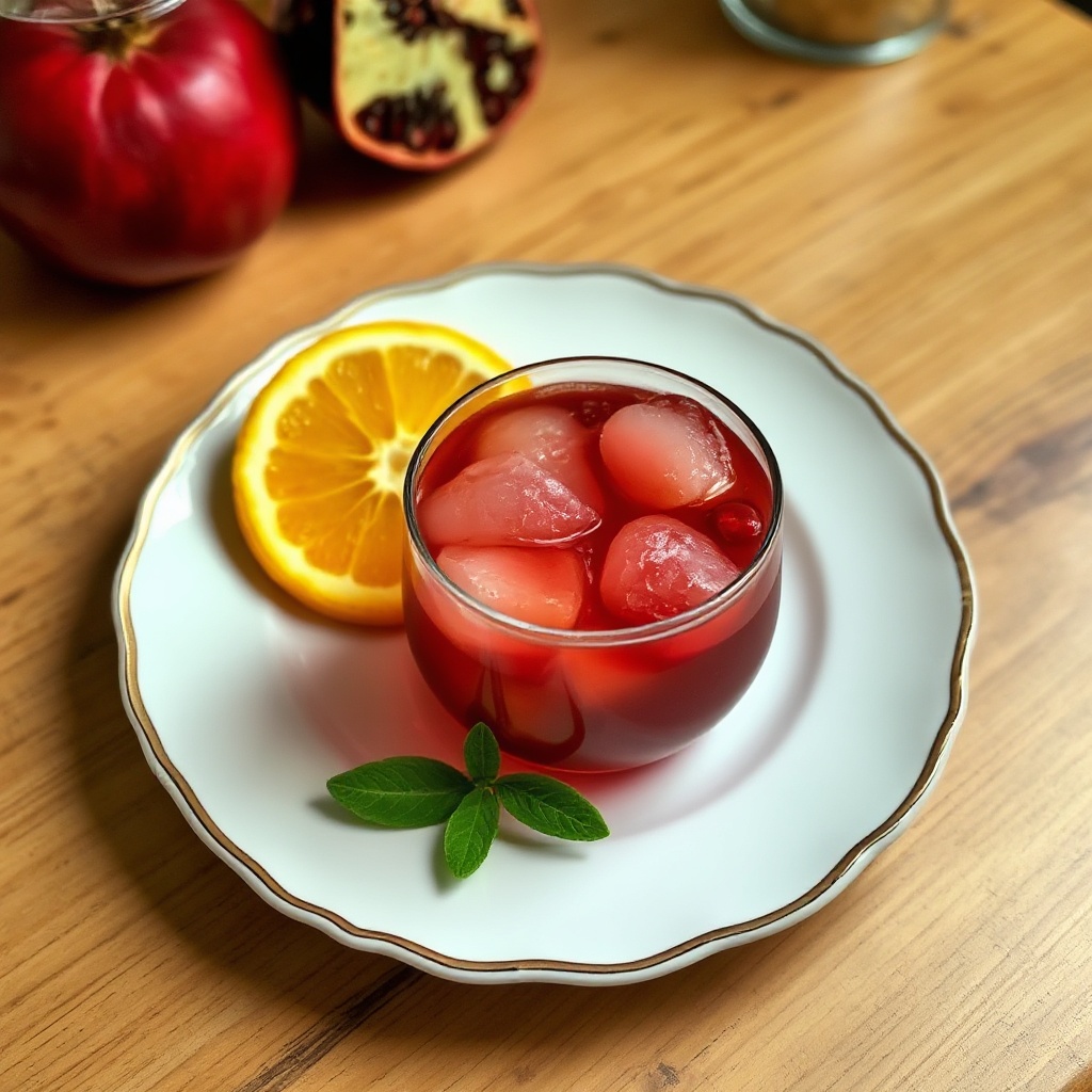 Erfrischender Granatapfel-Zitrus-Eistee