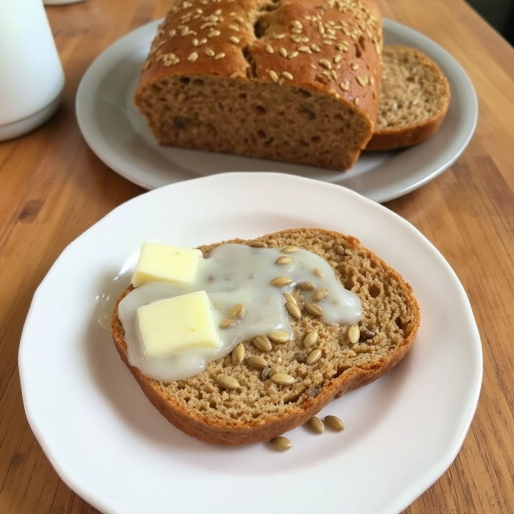 Rustic Buttermilk Wheat Bread with Sunflower Seeds
