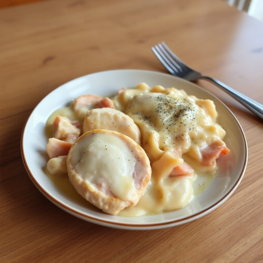 Delizia di Pollo Cordon Bleu in Pentola Lenta