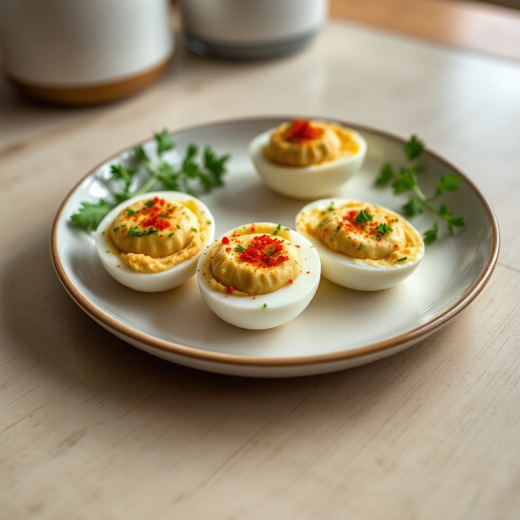 Uova Ripiene di Hummus