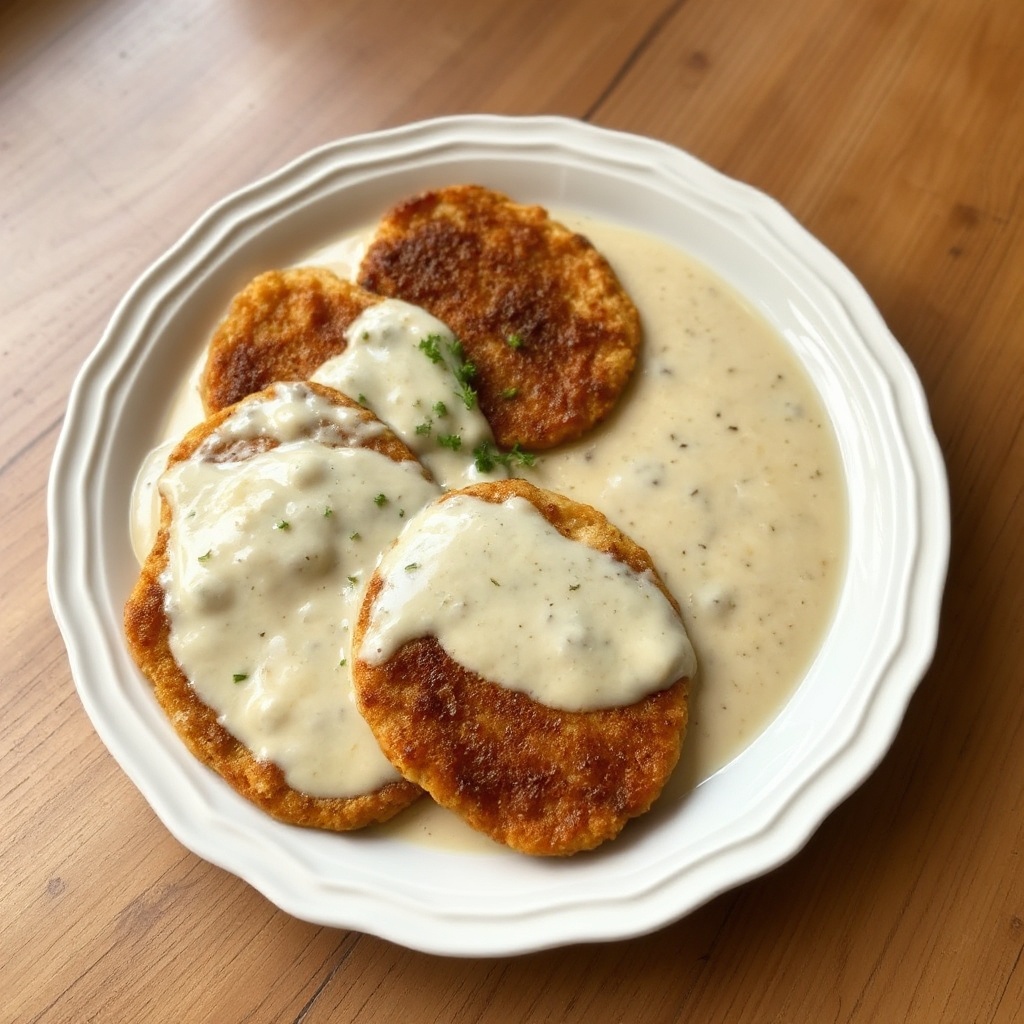 Herzhafte Putensteaks in Zwiebelrahmsauce