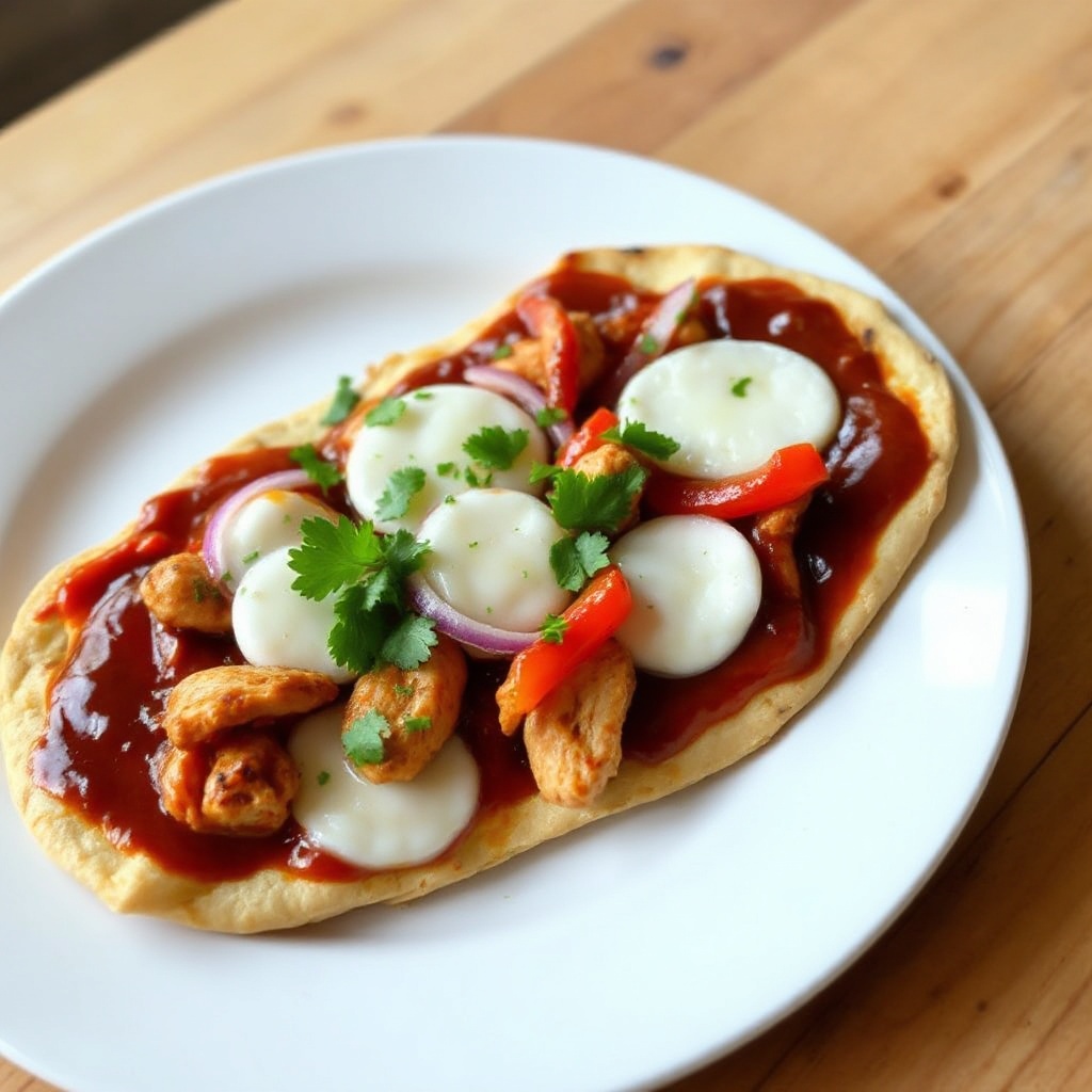 Savory BBQ Chicken Flatbread Pizza