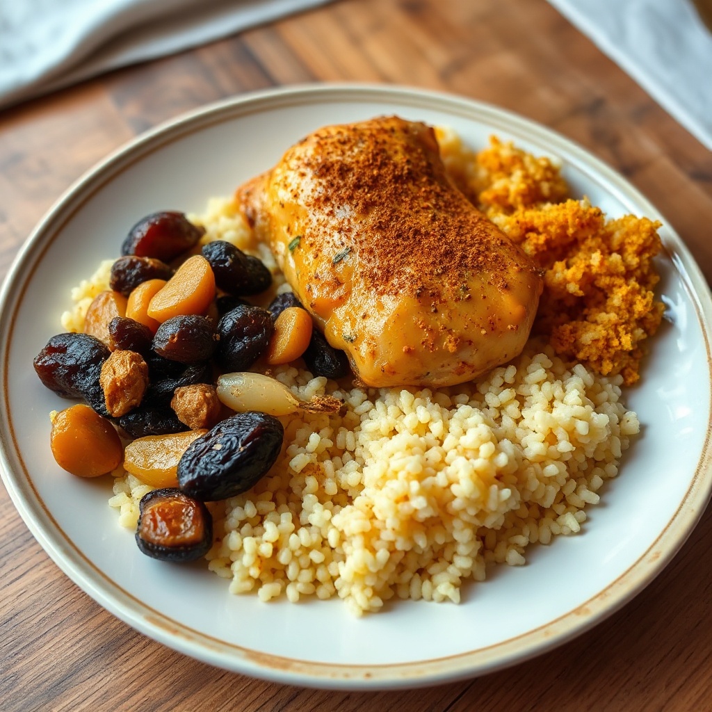 Marokkanisch gewürztes Hähnchen mit Couscous