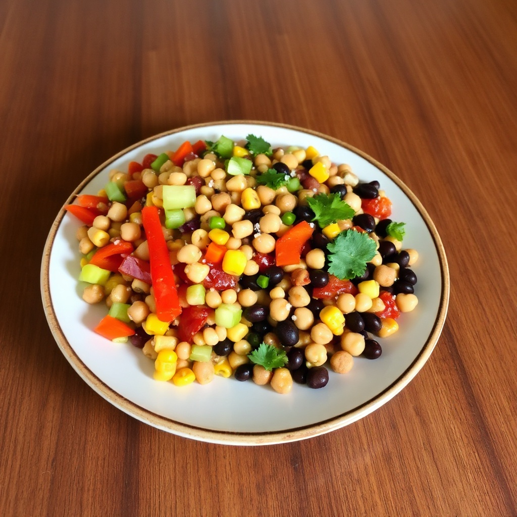 Würziger Bohnen- und Gemüse-Fiesta-Salat