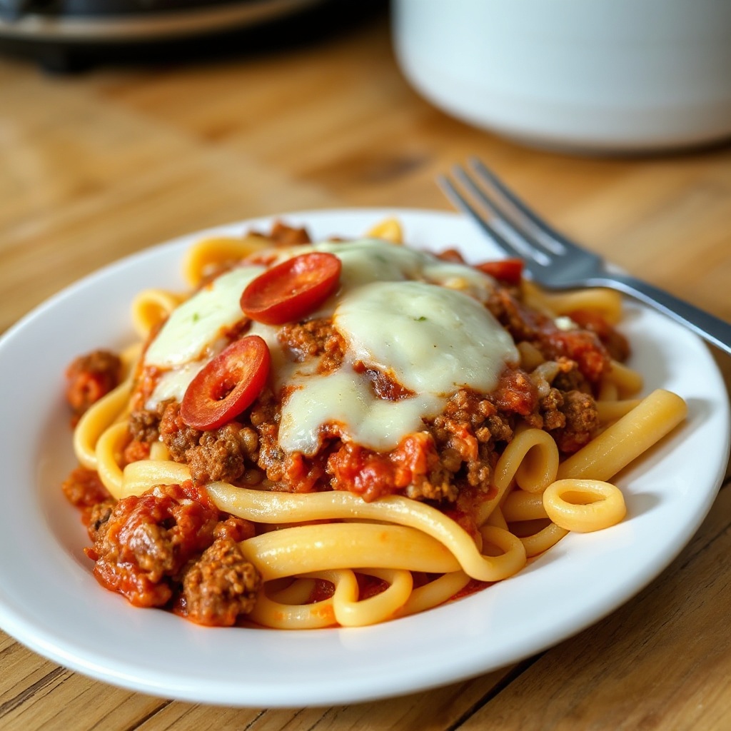 Langsame Kochsupreme Pizza Pasta