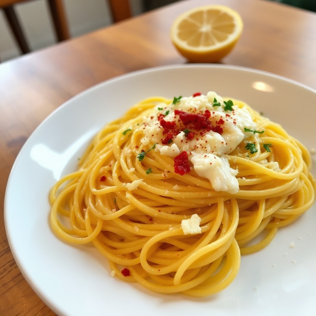 Knoblauch-Zitronen-Spaghetti-Delight