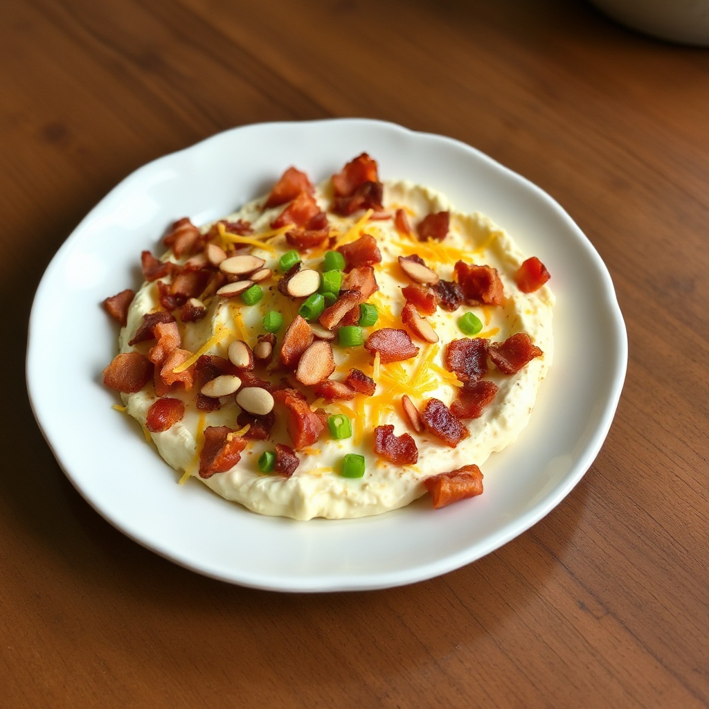 Herzhafter Speck-Käse-Mandel-Dip