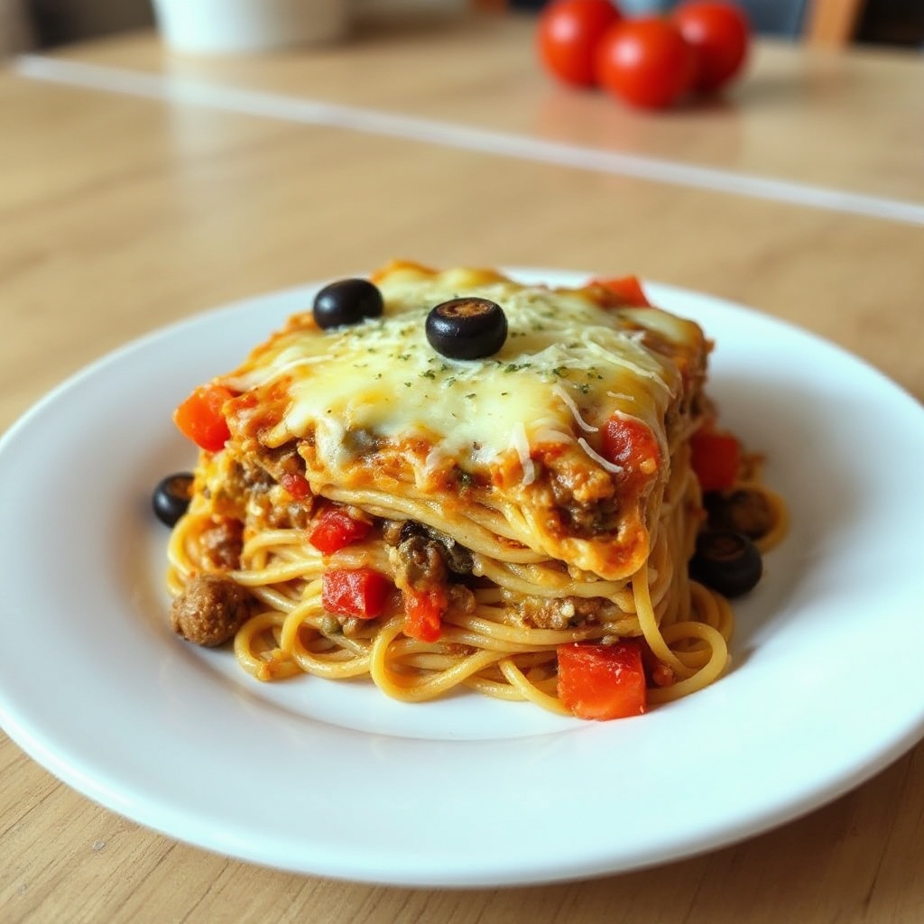 Lasagna di Spaghetti con Formaggio