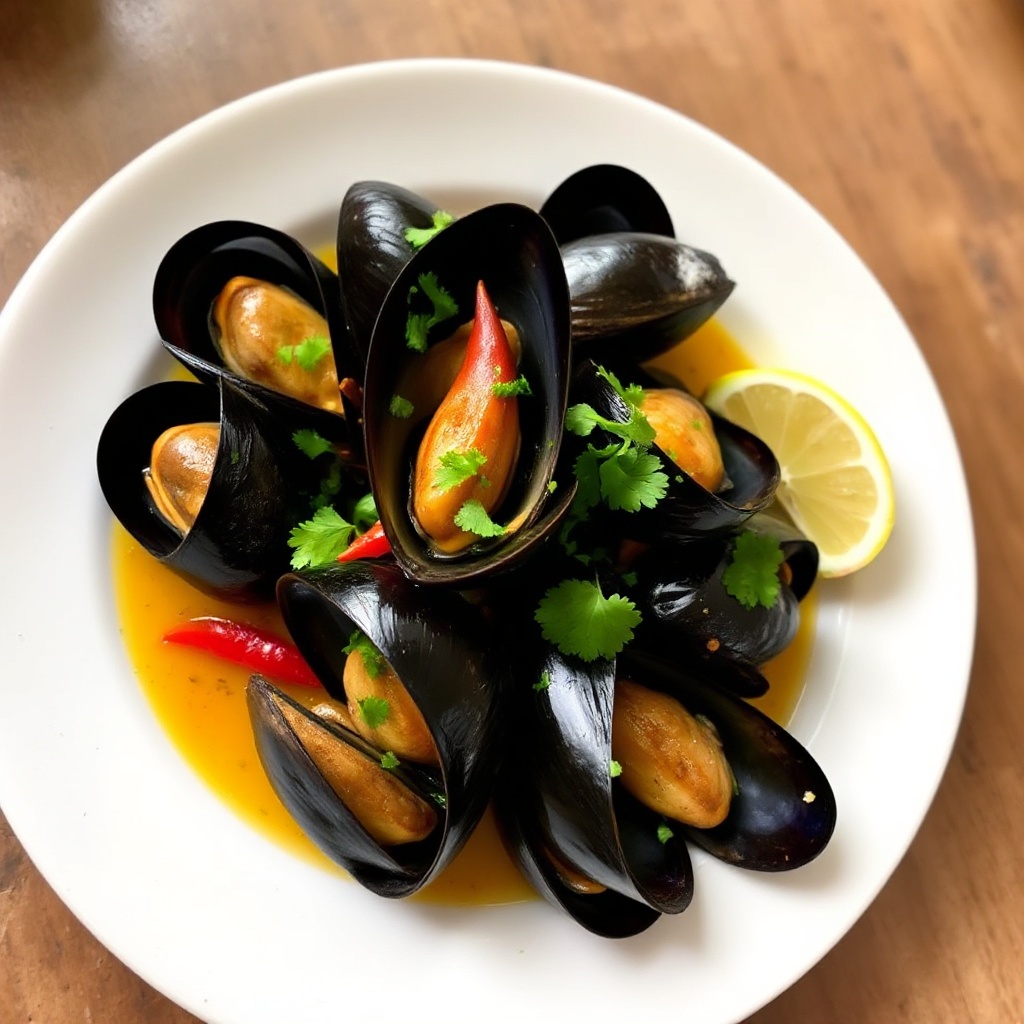 Kokos-Limetten-Muscheln mit aromatischen Kräutern