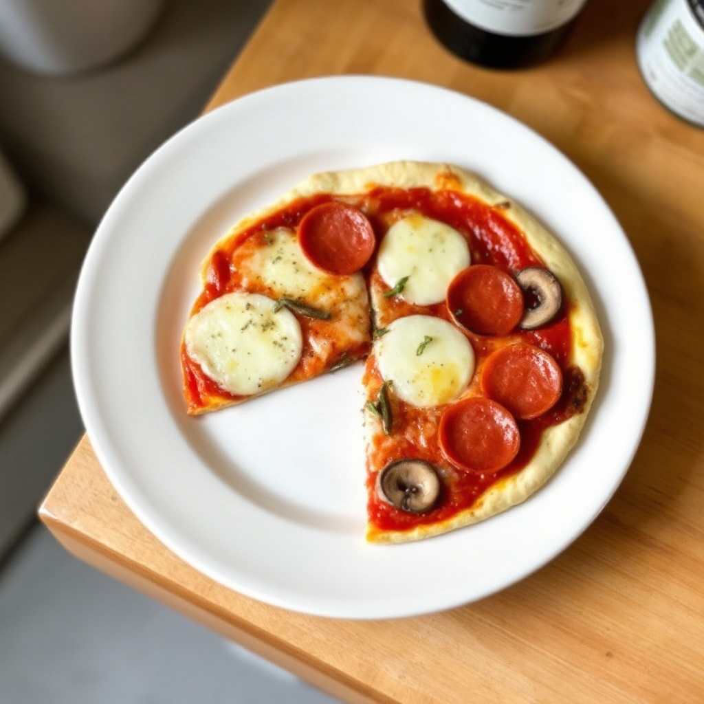 Sherry-infused Pilz-Peperoni-Pizza