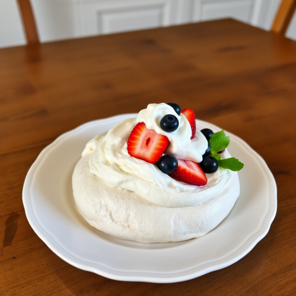 Klassische Kiwi Pavlova Freude