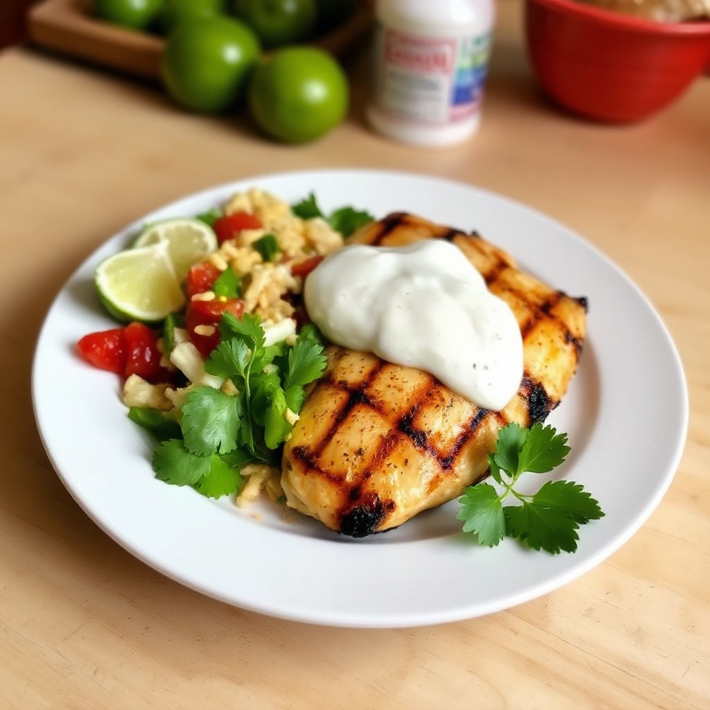 Pollo Grigliato al Lime con Salsa Cremosa