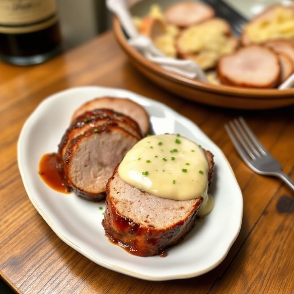 Bourbon-Glazed Pork Tenderloin with Creamy Mustard Sauce