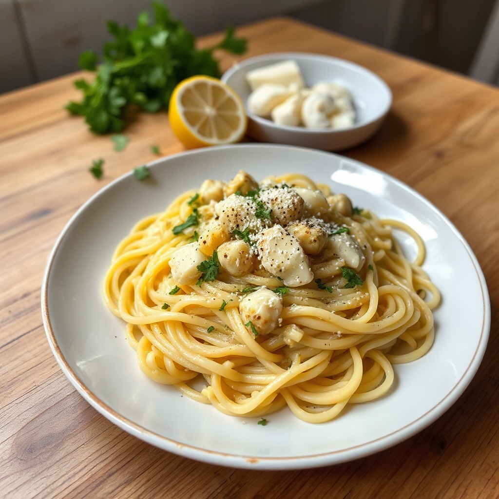 Pasta con Carciofi, Limone e Aglio