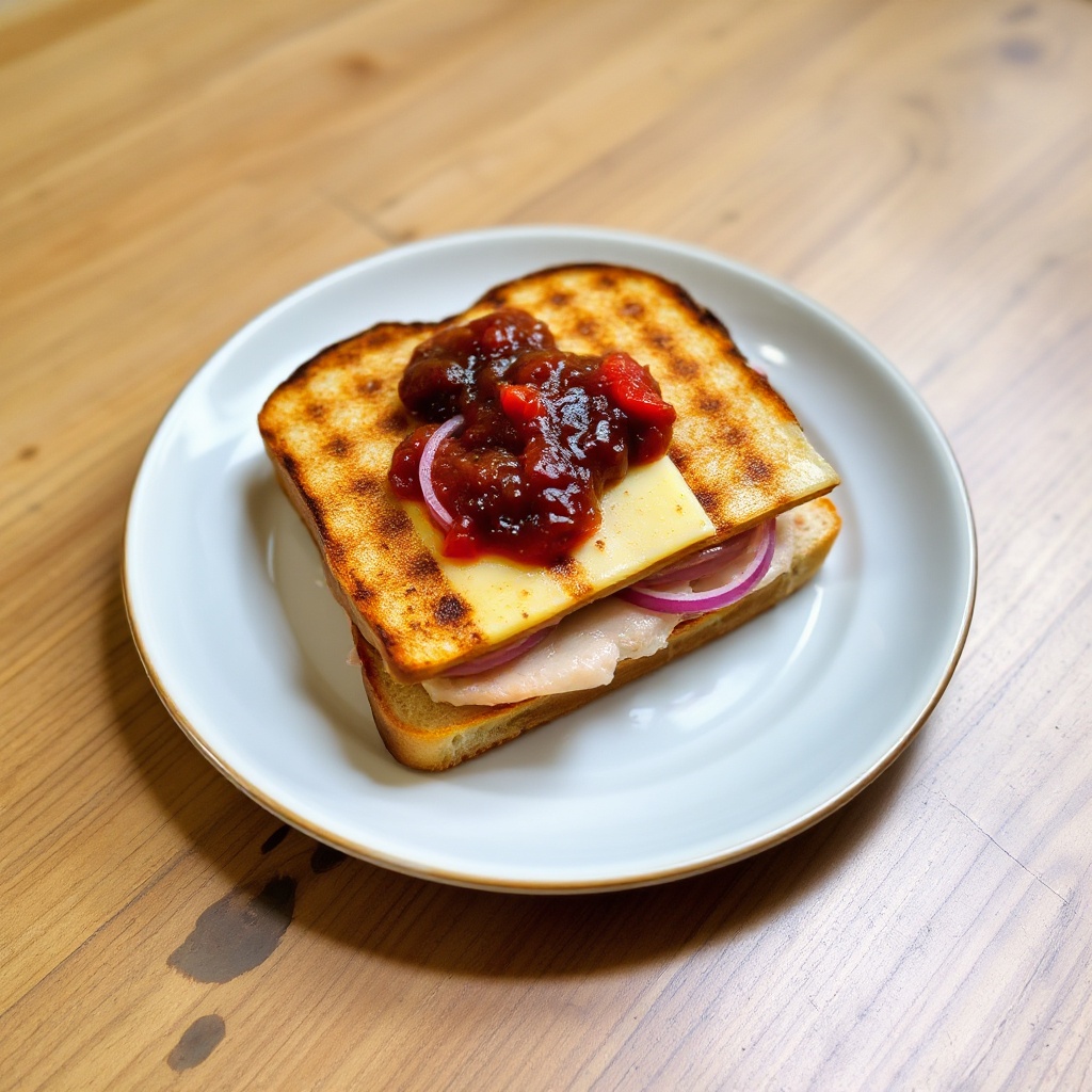 Savory Turkey and Chutney Grilled Sandwich